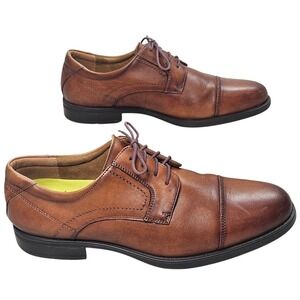 Florsheim Mens Brown Leather Cap Toe Oxford Comfortech Dress Shoes 11568-221 12D